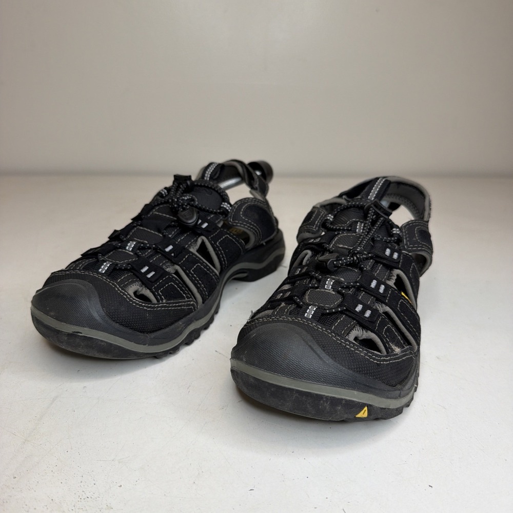 Keen Rialto Size 9 Black Waterproof Hiking Sport Sandals Water Shoe KTH